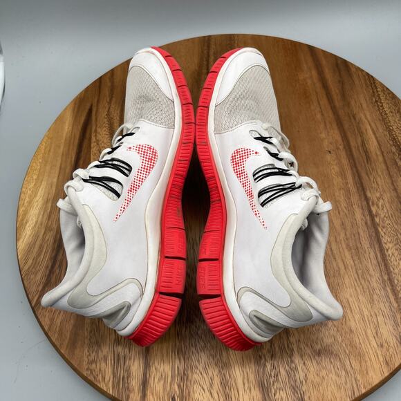 Nike Free 5.0 Shoes Womens Size 9 White Red Running Comfort Walking Gym Sneakers - Picture 6 of 8